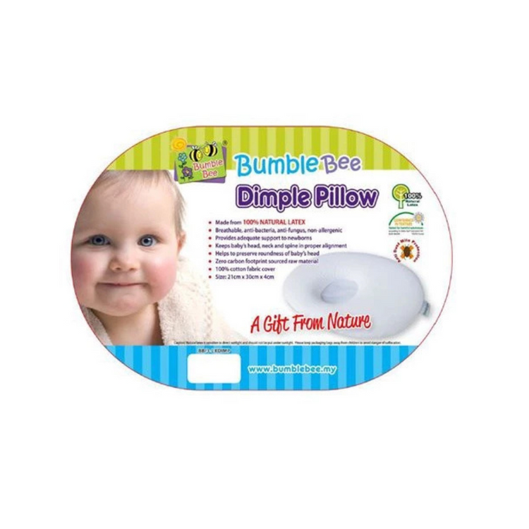 Bumble Bee Natural Latex Dimple Pillow (21 x 30 x 3cm)