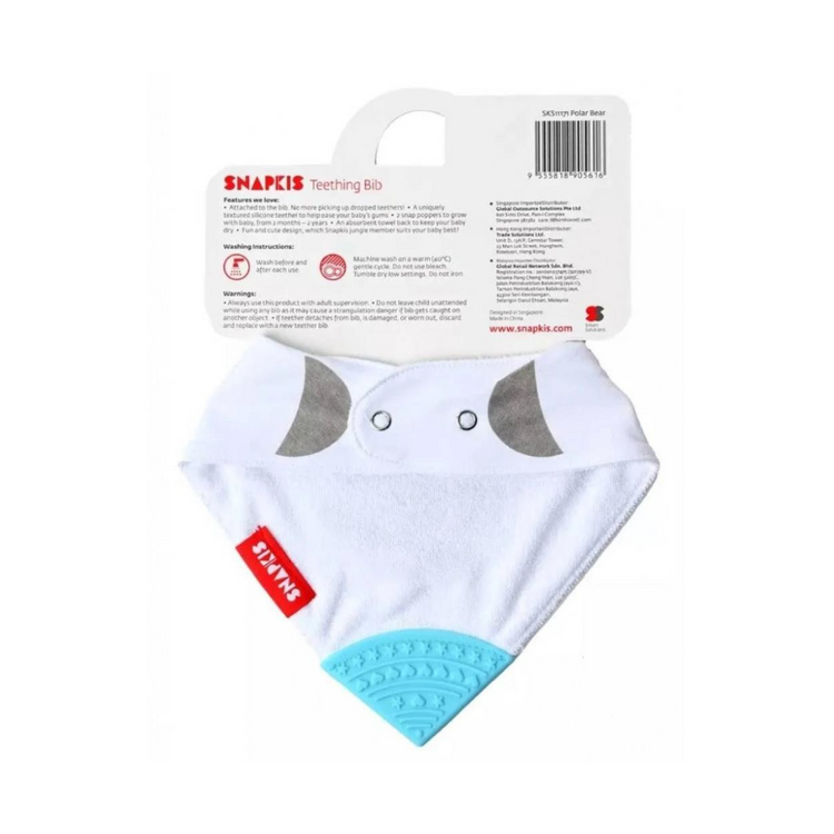 Snapkis Teething Bib With Silicone Teether