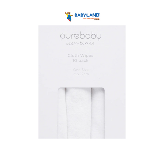 Purebaby Organic Cloth Wipes 10 Pack - White