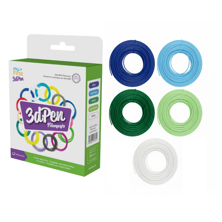myFirst 3dPen Make Filaments - 5 Colors Mega Pack Cold/Warm