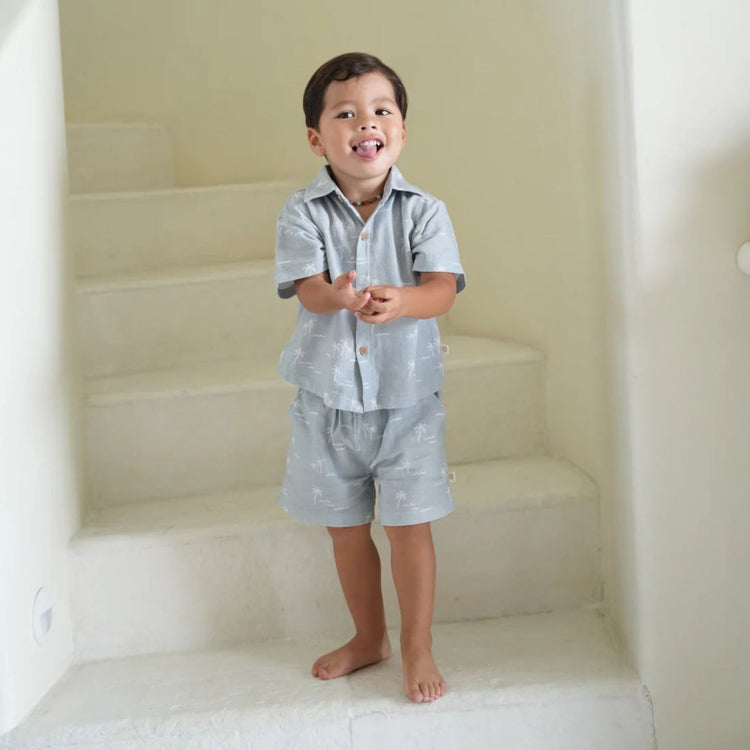 Joey & Mom Coastal Collection Kids Linen Wear for Boys & Girls | Eczema Friendly Fit