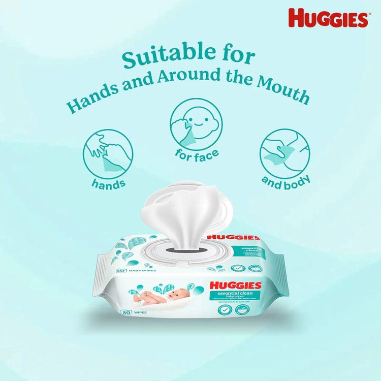 Huggies Wipes Hug Essential Clean 80S
