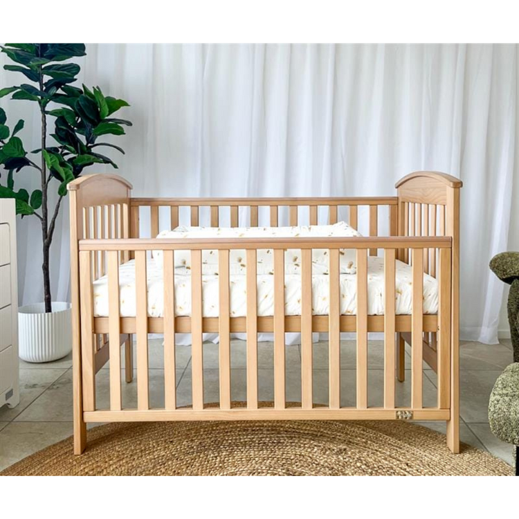 Babyhood Classic Curve 4-in-1 Cot - Natural