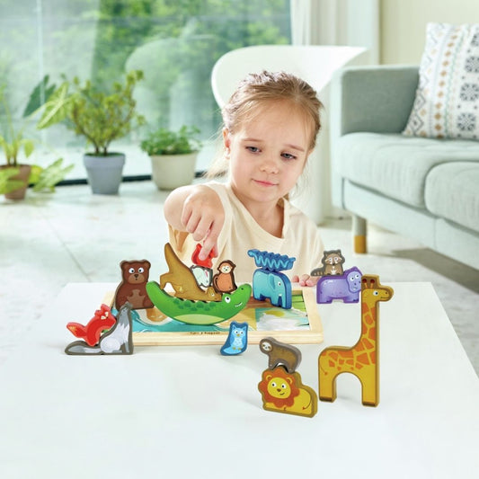 Hape 1656 Animal Kingdom Puzzle Suitable for Age 2-4 Years