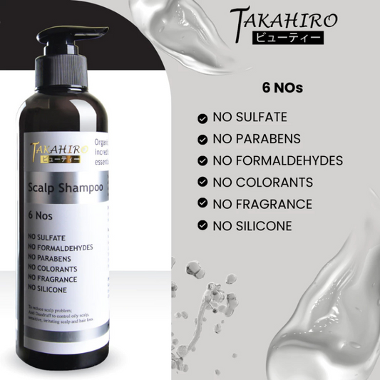 Takahiro Scalp Shampoo 300ml - Oily Hair-Hair Fall-Scalp Irritation-Sensitive Scalp