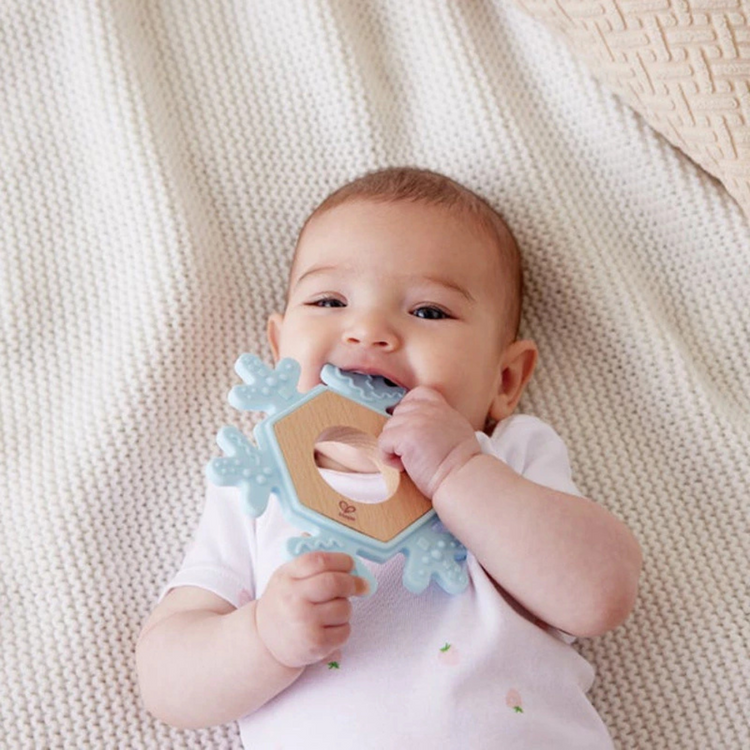 Hape 0122 Snowy Teether Suitable for Newborn and Up