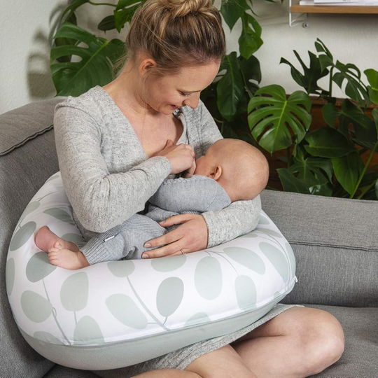 Doomoo Buddy Nursing Pillow - Leaves Aqua Green