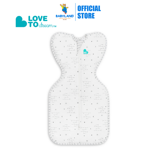 Love To Dream Stage1 Swaddle Up Stretch Cotton 0.2 TOG - You Are My White