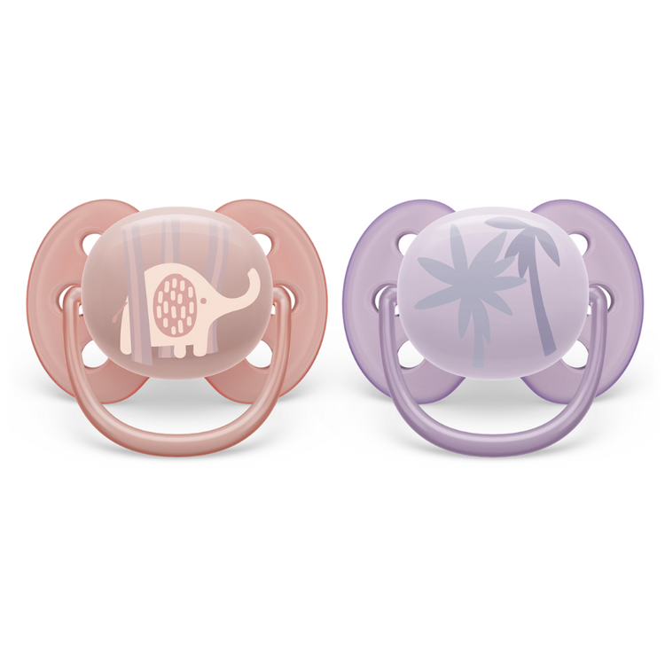 Philips Avent Ultra Soft Soother Twin Pack (0-6m) (6-18m)