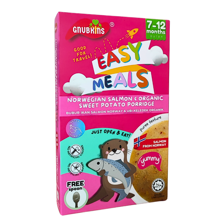 Little Baby Grains Easy Meals - Norwegian Salmon & Organic Sweet Potato Porridge (7-12m)