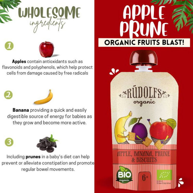 [Halal] Rudolfs Organic Premium Baby Food in Pouches (suitable: 4m+ -- 6m+)