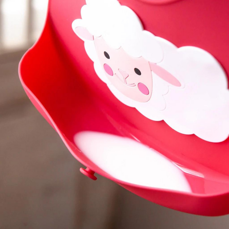 Viida Joy Series Baby Bib - Jet Taffy Pink (Rabbit)