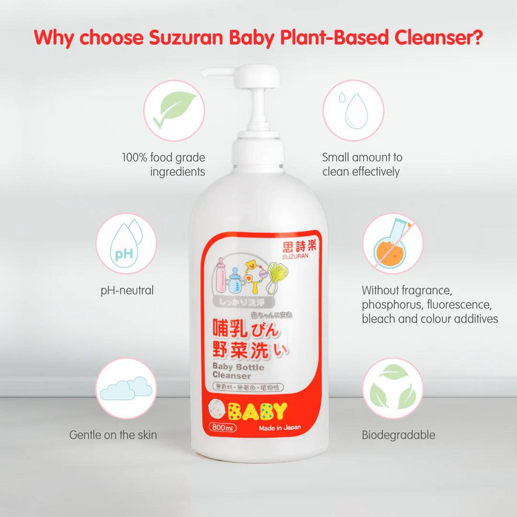 Suzuran Plant Based Baby Bottle Cleanser 800ml
