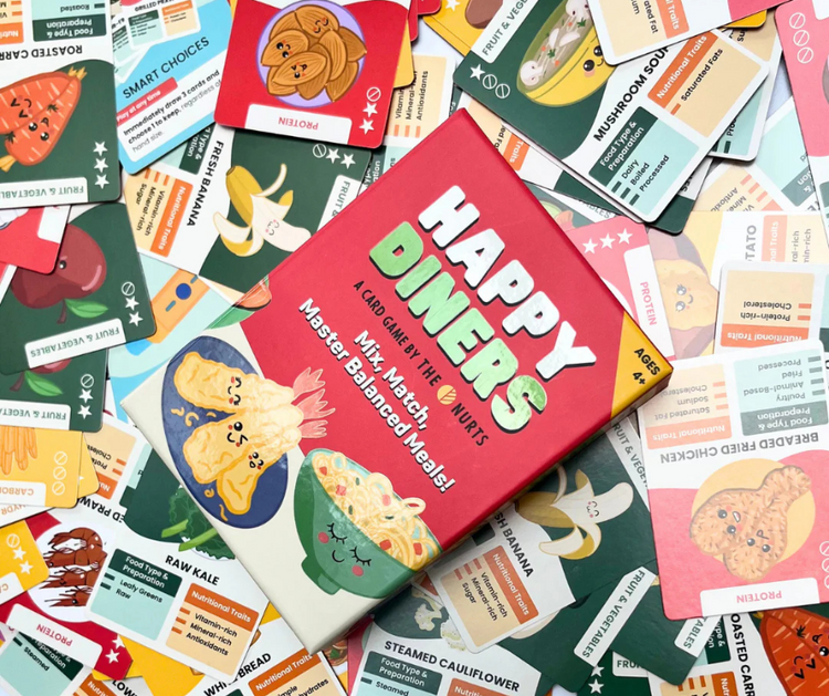 The Nurts Happy Diners Card Game | 4yrs+ | Nutritional Balanced Meal Strategy | Family Game Night