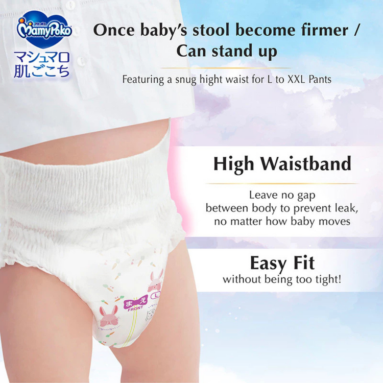 MamyPoko Air Fit Marshmallow Pants Super Premium Baby Diapers [BOY/GIRL] M58/L44/XL38/XXL26