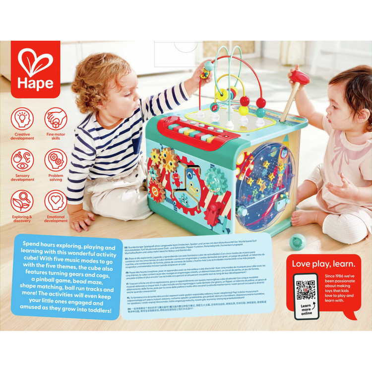 Hape 1073 Explore And Learn Magic Cube For Age 12M+