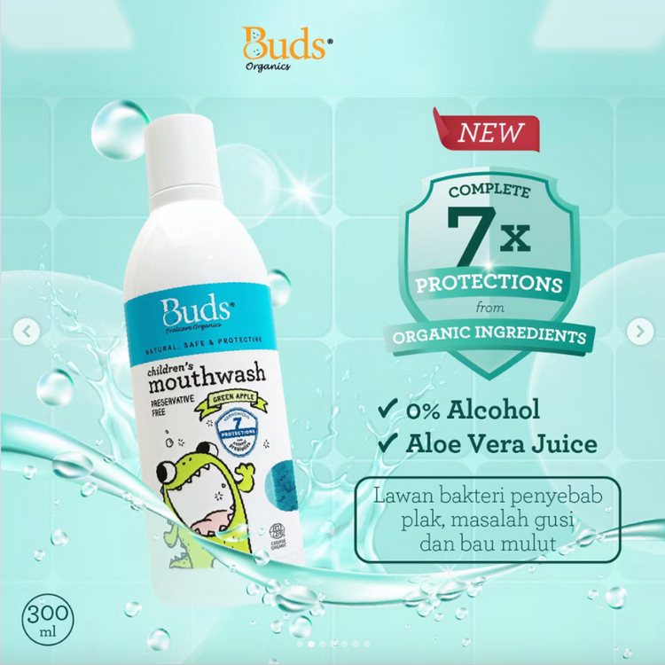 Buds BOO Green Apple Mouthwash (300ml)