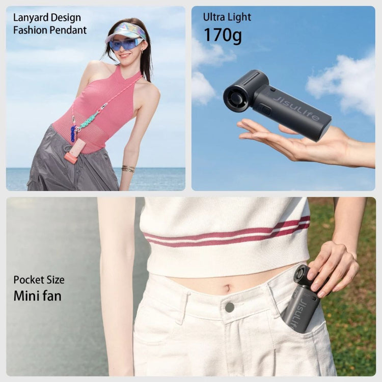 JisuLife Handheld Fan Life9 (5000mAh) 22H | 5 Gears | Fast Charge | Strong Wind | Lightweight | Portable