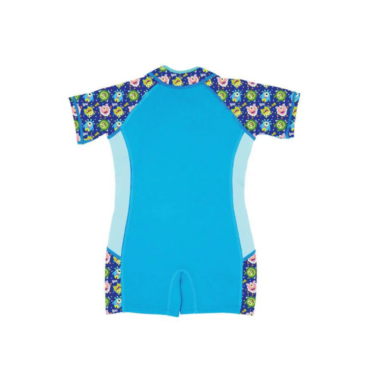 Cheekaaboo Wobbie Toddler Thermal Swimsuit UPF50+ Blue Monster