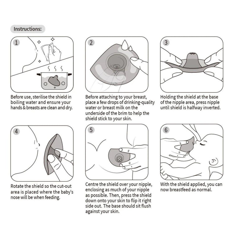 Haakaa Ultra-Thin Silicone Nipple Shields 2pcs - Large (24mm)
