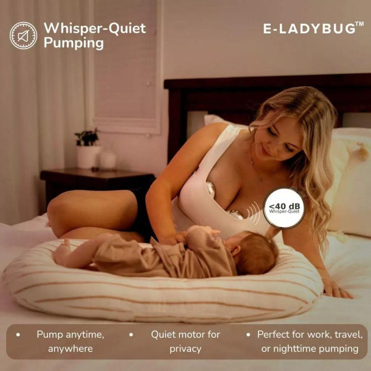 Haakaa E-Ladybug Wearable Electric Breast Pump 2pcs - Slim Silent 12 Suction Level Hands-Free