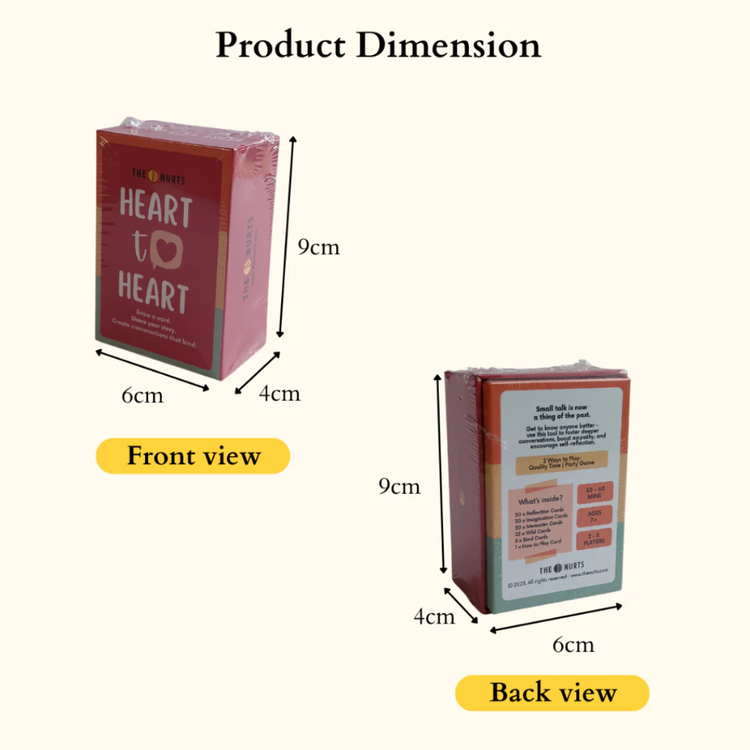 The Nurts Heart-To-Heart Cards for Bonding | Suitable for all ages | Family friendly Conversation Card Game | Ice Breaking Game