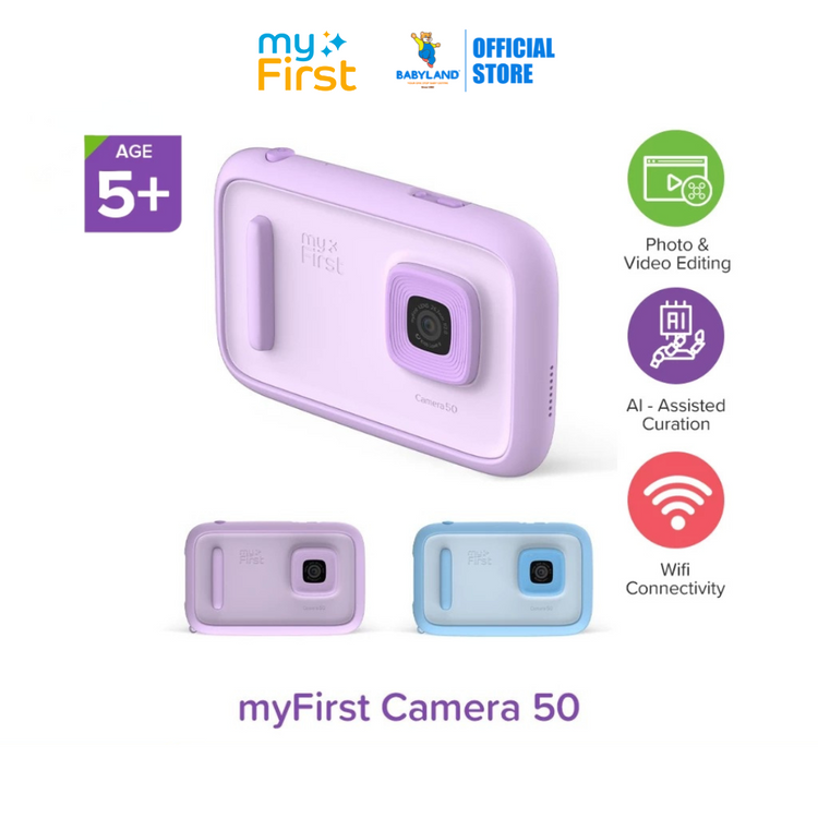 myFirst Camera 50 Dual Lens Kid's Digital Camera with Artificial Intelligence Curation WiFi Connectivity & Social Circle