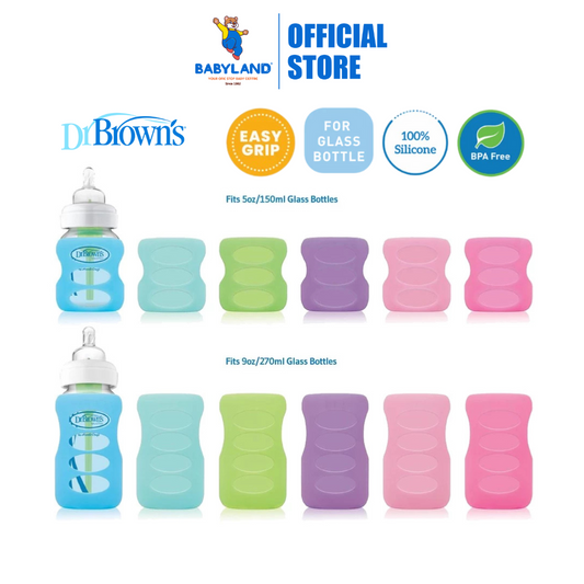 Dr Brown's Options+ Wide-Neck Glass Bottle Silicone Sleeves