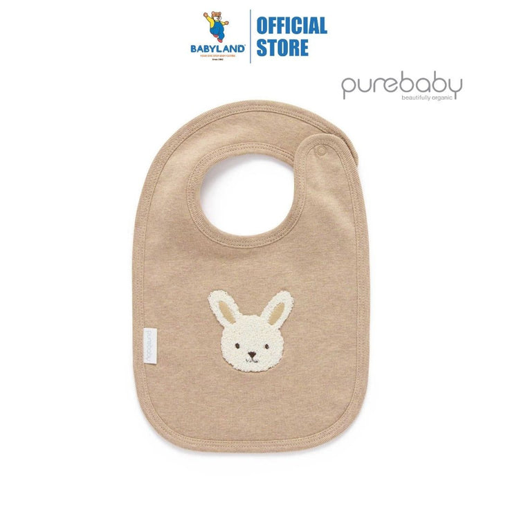 Purebaby Organic Bunny Bib - Mushroom Melange Print