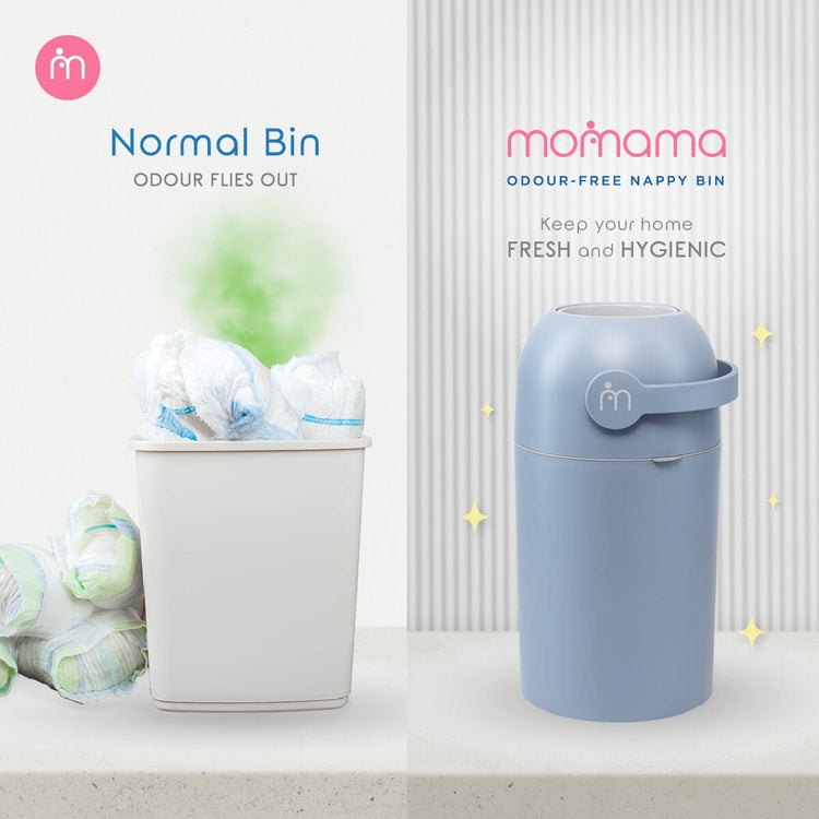 Momama Odour Free Nappy-Bin (Pigeon Blue)