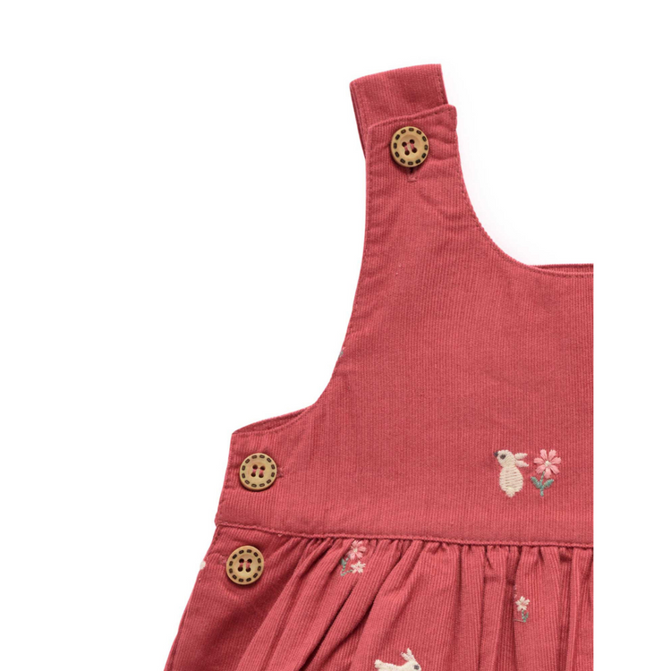 Purebaby Organic Bunny Pinnie - Bunny Broderie Print