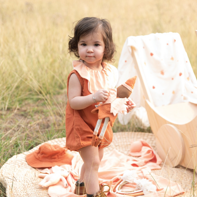 Saeson TENCEL Basic Jumpsuit Set - Autumn Brick