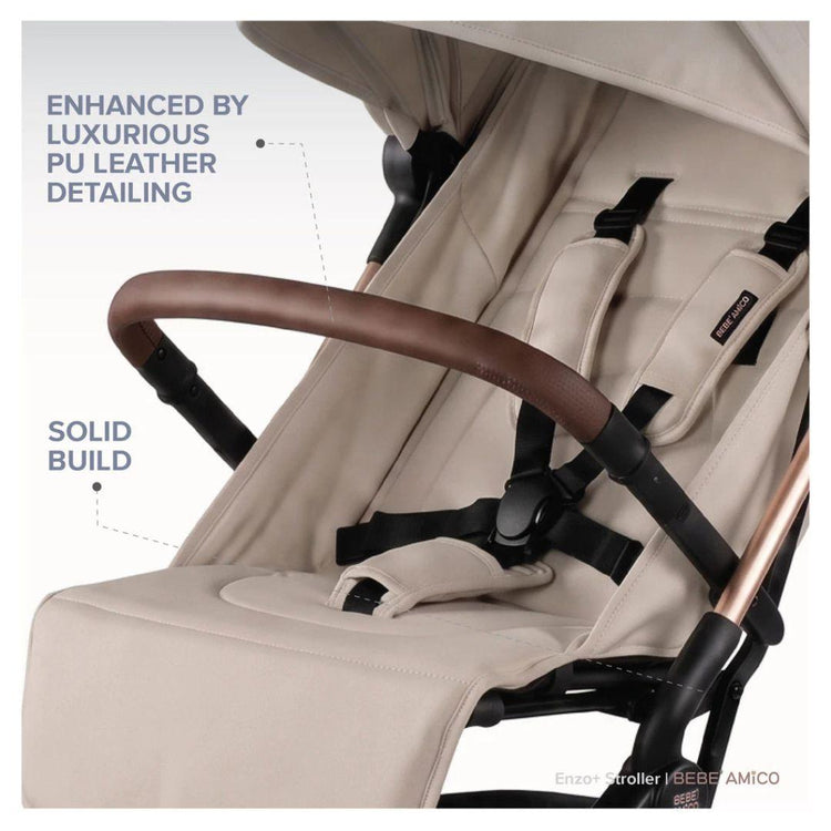 Bebe Amico Enzo+ Lightweight One Way Facing Stroller (5.8kg) - Suitable from Newborn to 22kg