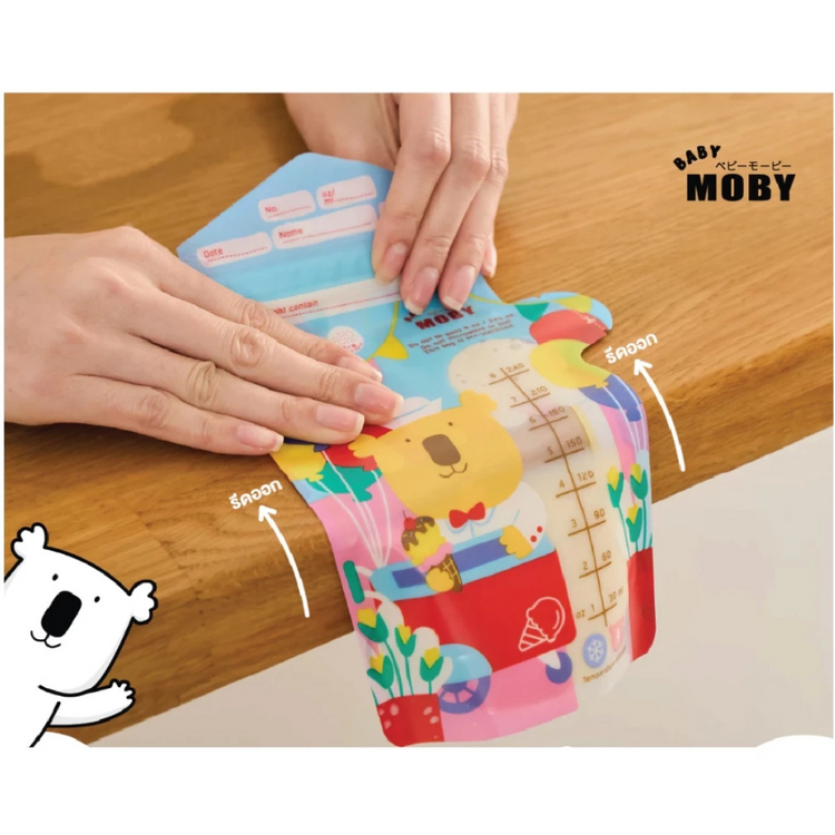 Baby Moby 7days Collection Breastmilk Storage Bags 8oz (24bags)