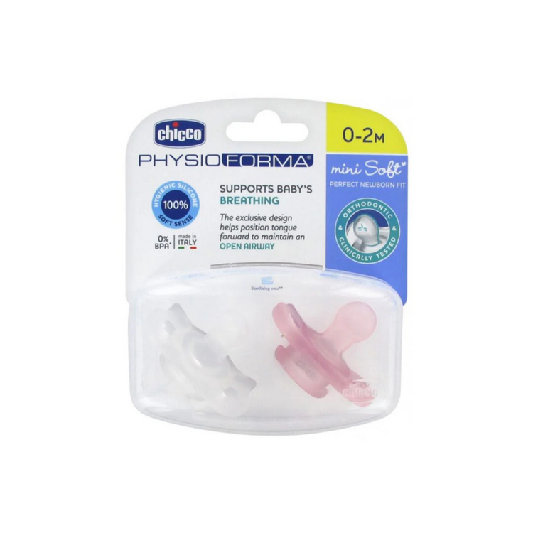 Chicco PhysioForma Mini Soft Silicone Soother With Casing 2Pcs