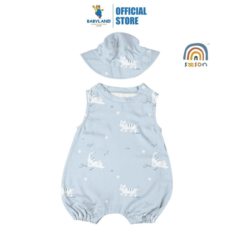 Saeson TENCEL Basic Jumpsuit Set - White Tiger