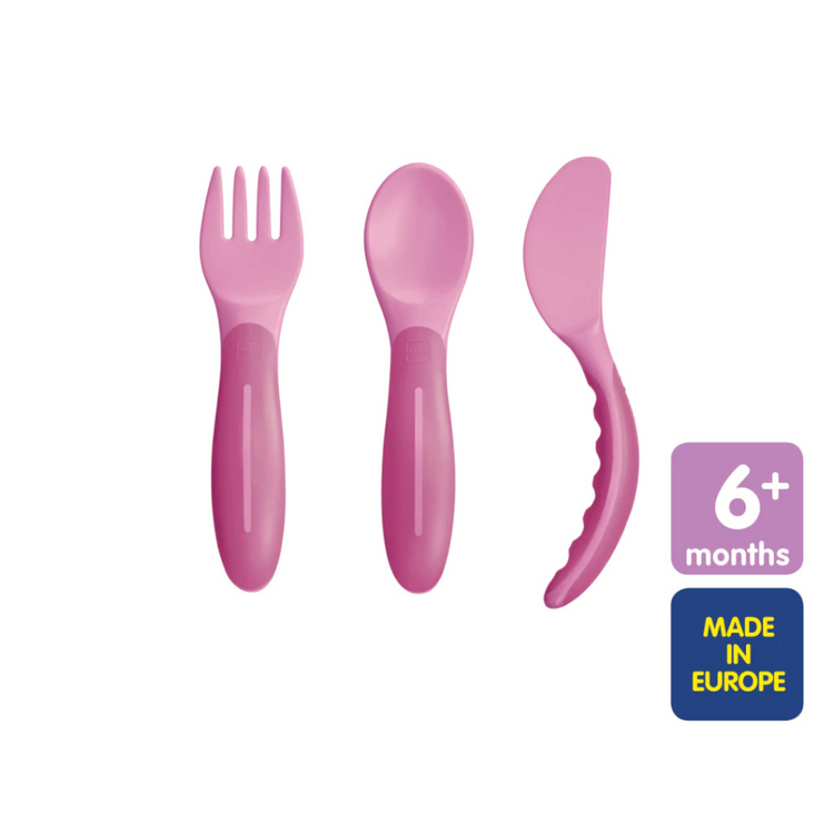 MAM Baby’s Cutlery set (3pcs) For Baby’s First Stages of Self Feeding