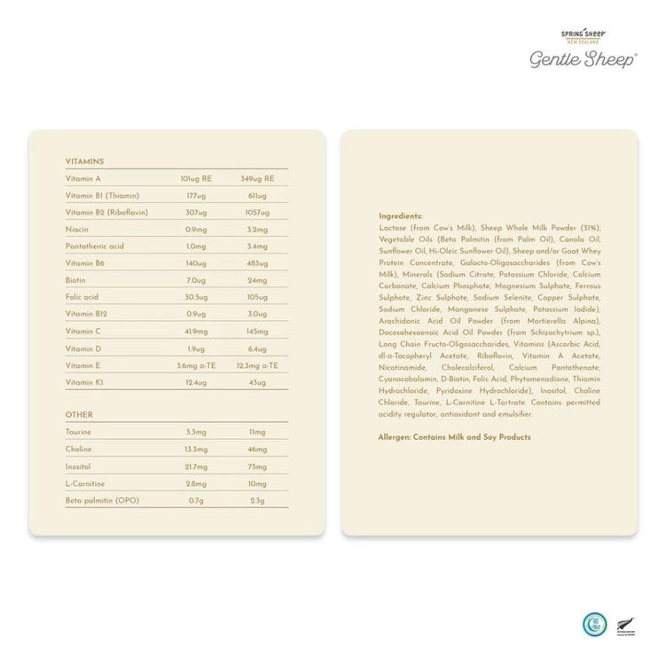 Spring Sheep Gentle Sheep Premium Sheep Milk Powder Step 3 700g (12-36 months)