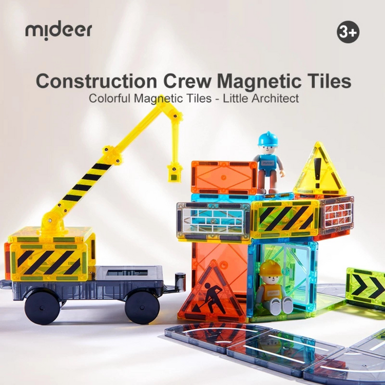 Mideer Colorful Magnetic Tiles - Little Architect (3Y+)
