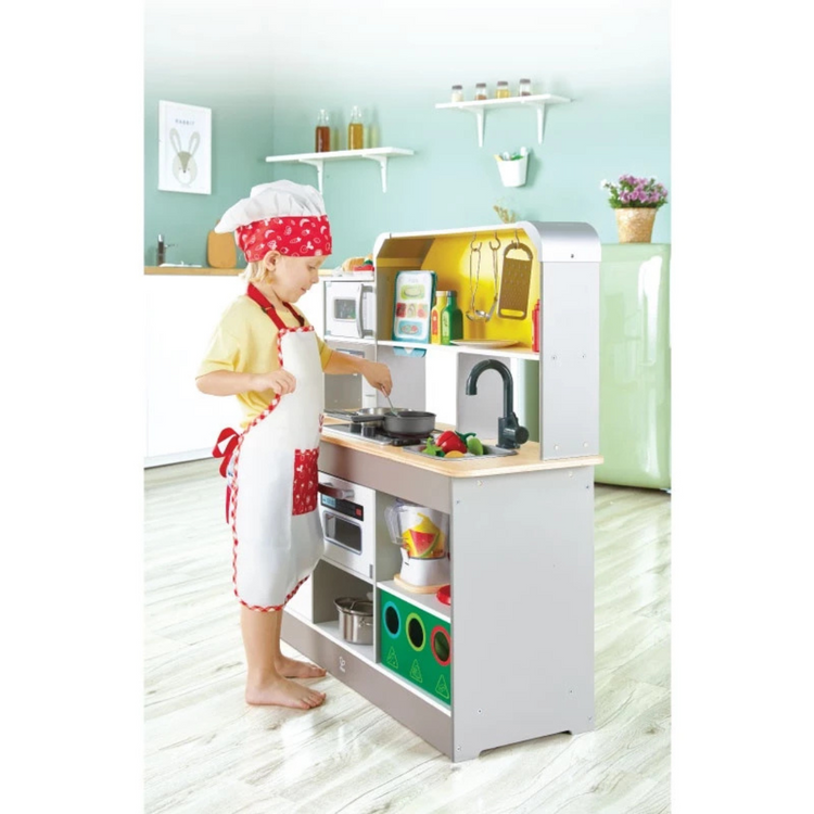 Hape 3177 Deluxe Kitchen Playset With Fan Fryer (3y+)