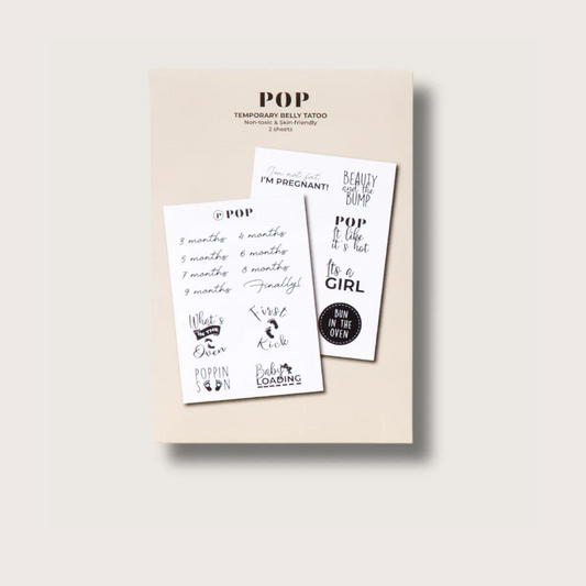 Pop Neutral Temporary Belly Tattoo