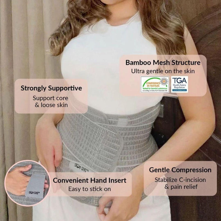 Mamaway Nano Bamboo Postnatal Recovery & Support Belly Band | Fast Slimming & Recovery | Bengkung Bersalin