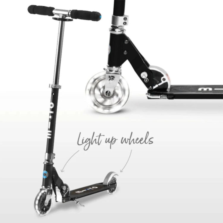 Micro 0225 Sprite LED 2 Wheels Scooter - Black