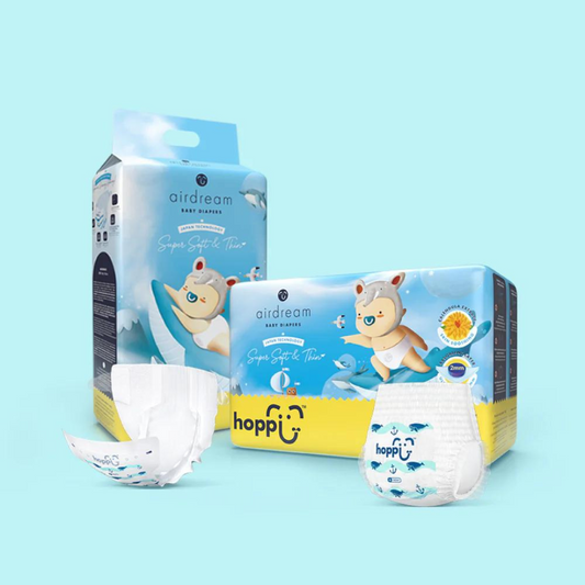 Hoppi Airdream Baby Diapers Tape NB (66 Packs)