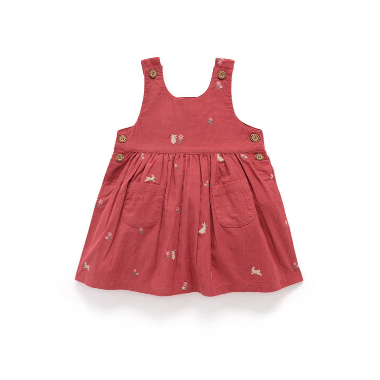 Purebaby Organic Bunny Pinnie - Bunny Broderie Print