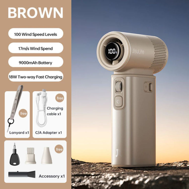 JisuLife Handheld Fan Ultra2 5-In-1 (9000mAh) 25H Cooling Time Portable Mini Fan