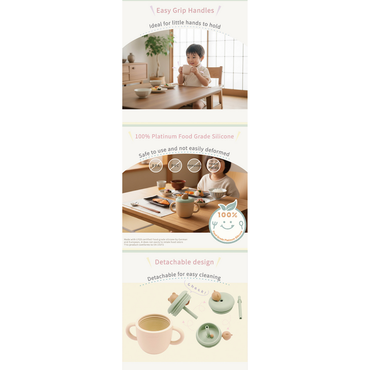 Combi Silicone Bear Suction Cup + Lid (6m+)