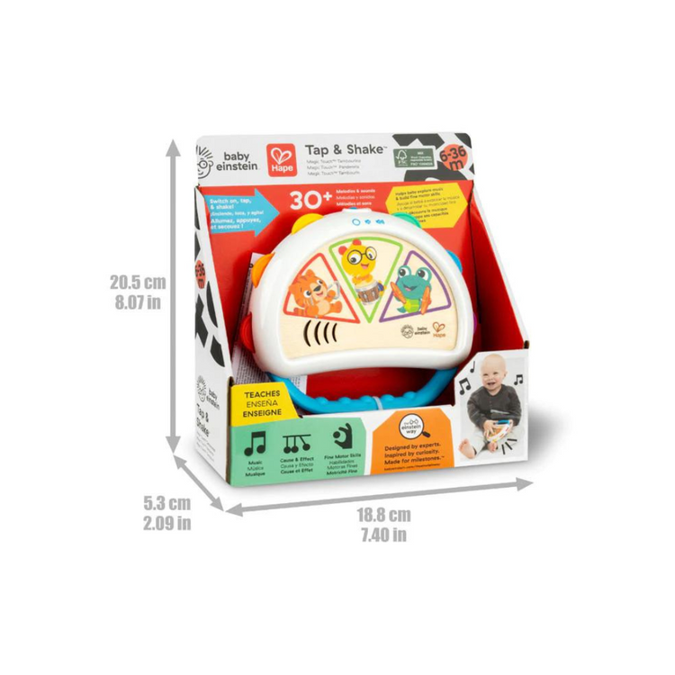 Hape 16845 Baby Einstein Tap & Shake Magic Touch Tambourine (6m+)