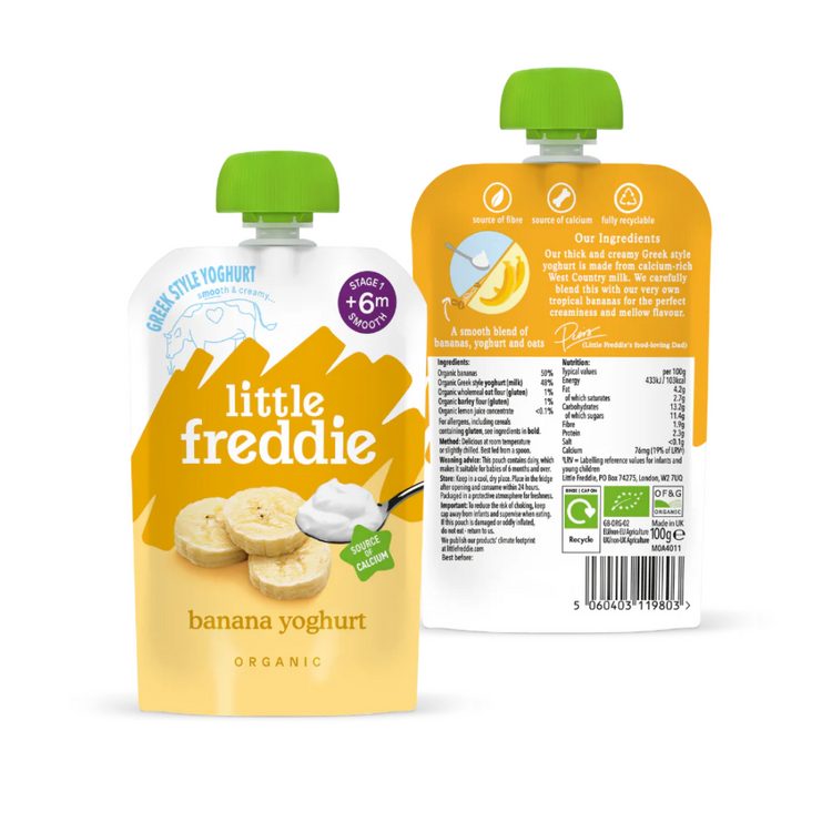 Little Freddie Organic Fruits Pouches (6m+) (90g-100g) - Puree