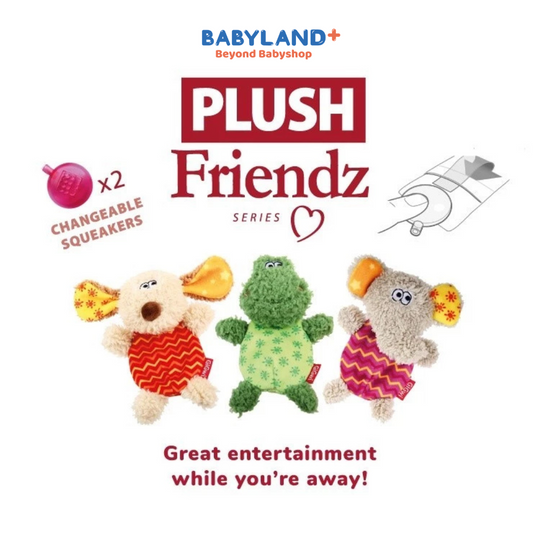 [For Fur Babies] Gigwi Plush Friendz with Refillable Squeaker Dog Toy - Elephant